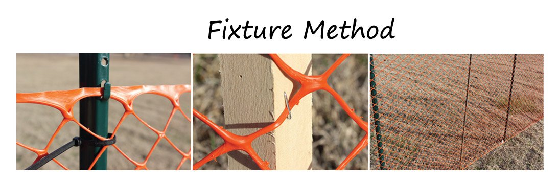 orange safety fence installation fixture method