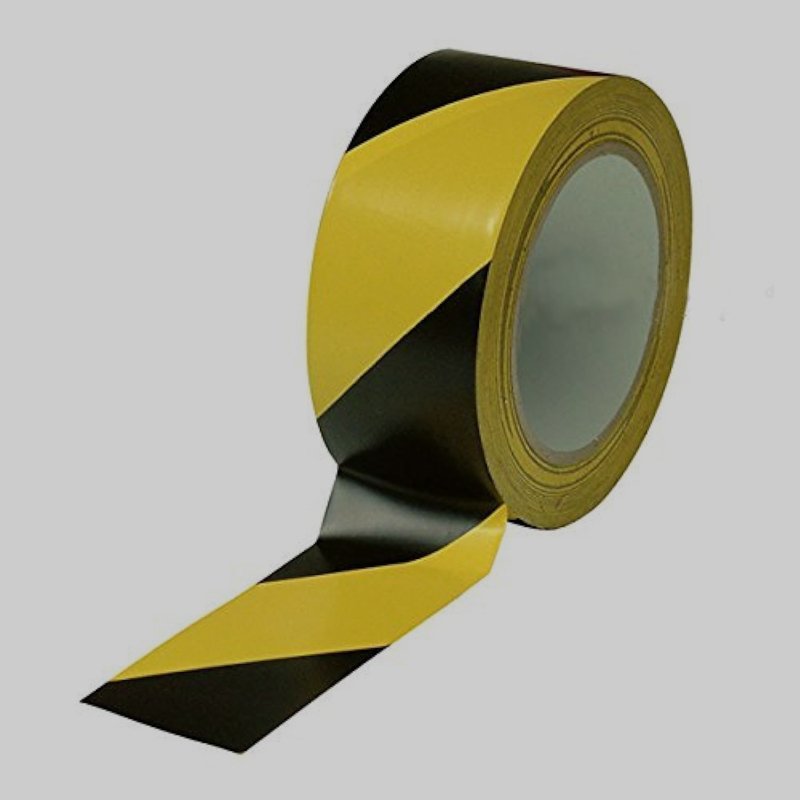 Black Yellow Hazard Warning Safety Stripe Floor Tape