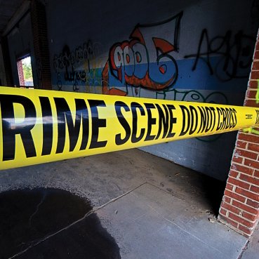 Crime scenes warning tapes