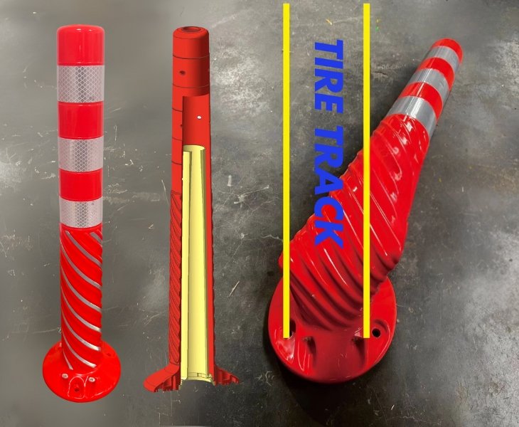 JACKWIN Flexible TPU Delineator Posts