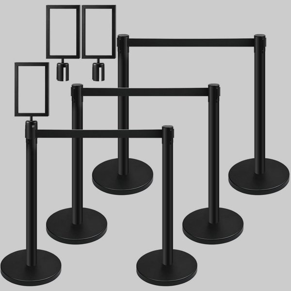 black-retractable-belt-crowd-control-barriers