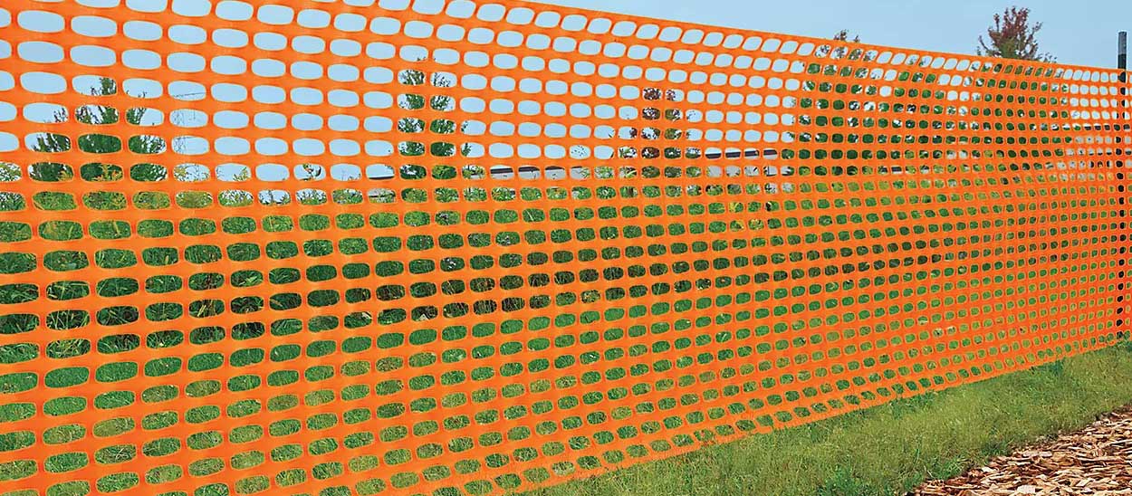 orange safety fence mesh