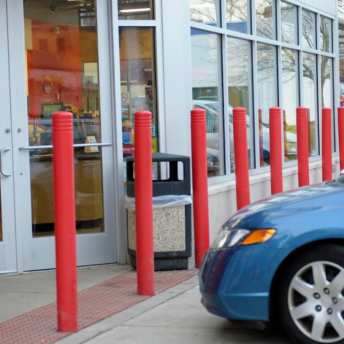 parking bollard used in front stores