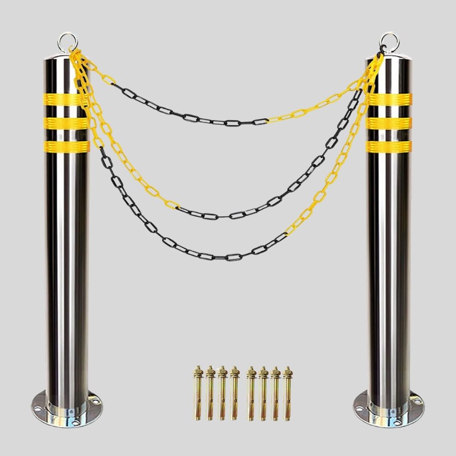 parking bollards with chains