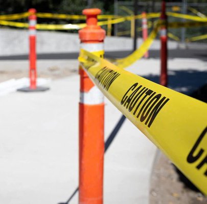 roadwork warning tapes