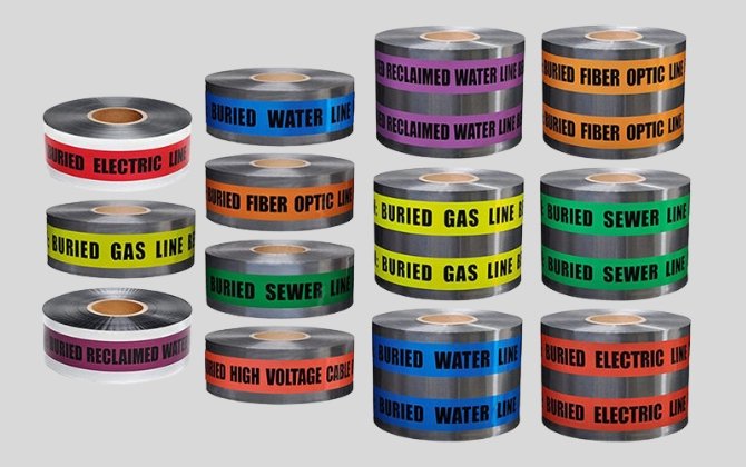 underground detectable aluminum foil warning tape