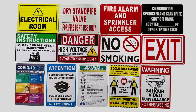 Custom Various Types of Safety Signs and Symbols