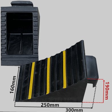 JW-WC-300A black rubber wheel chocks