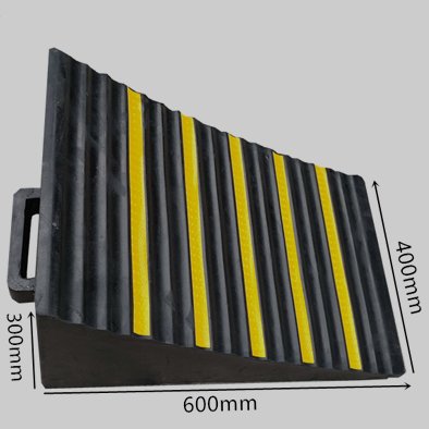 JW-WC-600 heavy duty rubber reflective wheel chocks