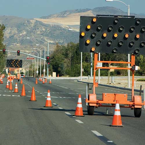 arrow boards for Temporary Lane Closures