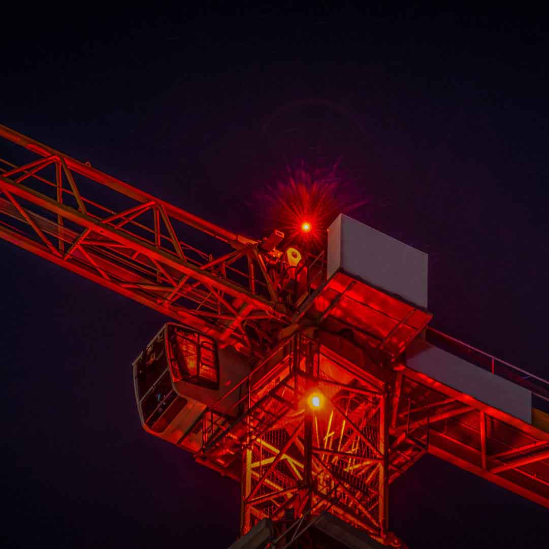 construction tower crane beacon light