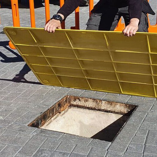 heavy trench cover for public access