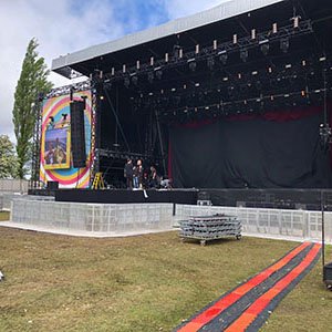 stage barriers used in festival