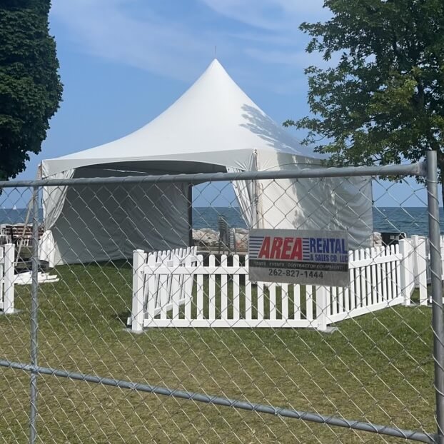 temporary fence panel for outdoor event