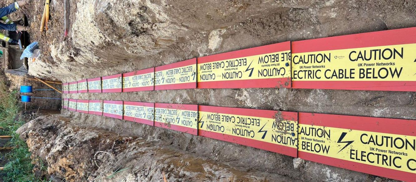 underground protection cover plate installation
