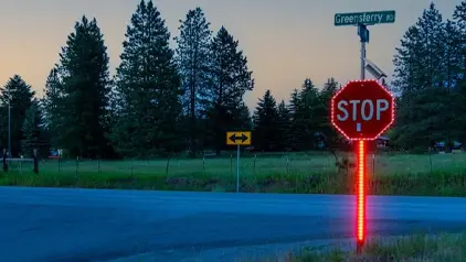 LED Flashing Stop Sign