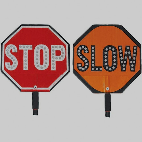 LED Stop Slow Paddles