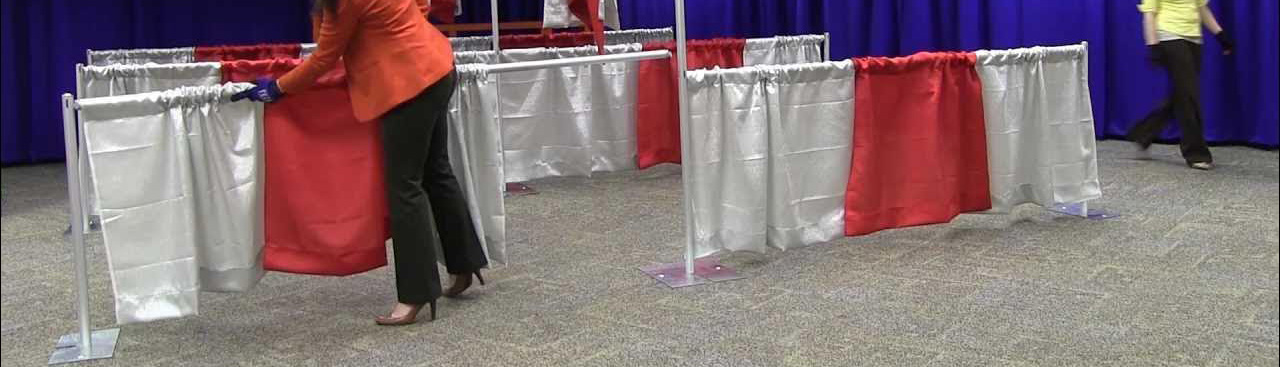 Pipe and Drape Rubber Base Weight Setup
