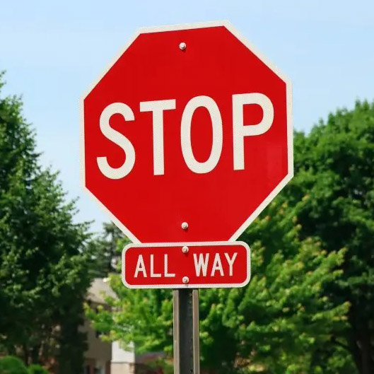 Regulatory Traffic Stop Signs
