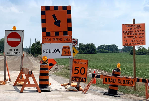 temporary construction signs