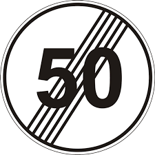 End of Speed Limit Sign