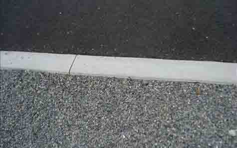 Flush curb