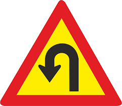 Left Hairpin Bend Sign