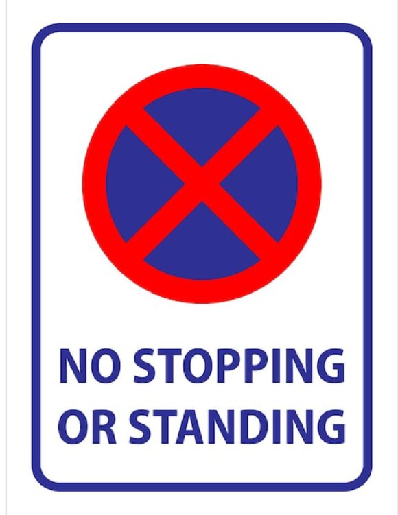 No Stopping/Standing Sign