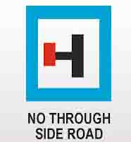No Through Side Road Sign