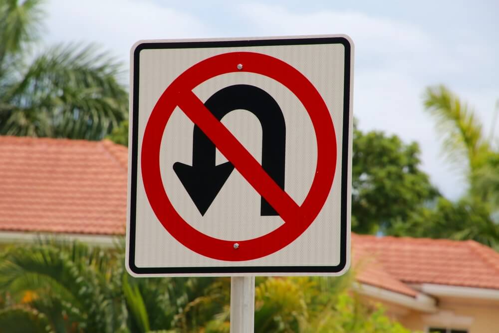 No U-Turn Sign