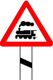 Unguarded Level Crossing Sign