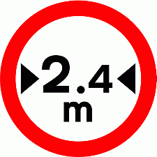 Width Limit Sign