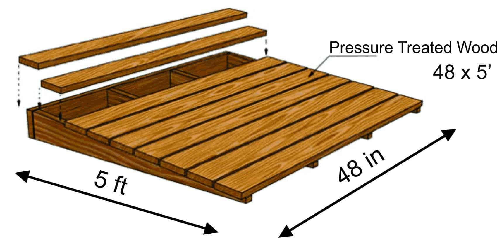 Wooden Ramp for Shed