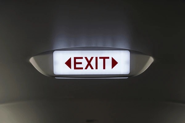 Airplane Emergency Exit Lighting