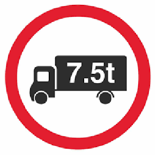 Maximum Gross Weight Sign