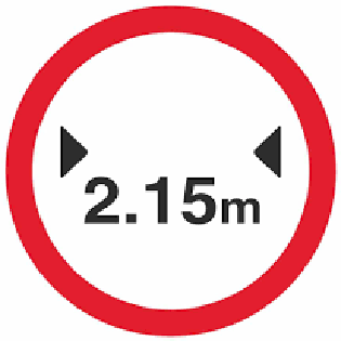 Maximum Width of Vehicle Sign
