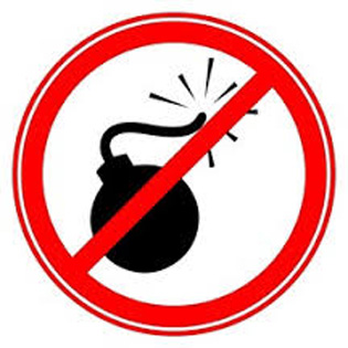 No Explosive Sign