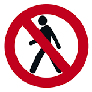 No Pedestrian Sign