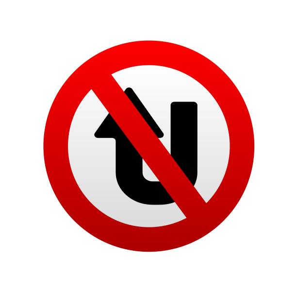 No U Turn Sign