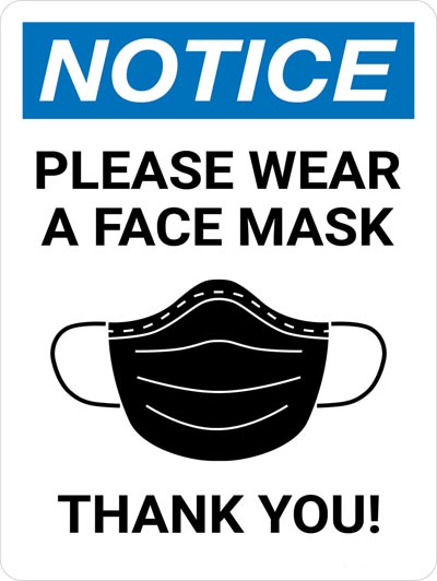 Please Wear a Mask Sign