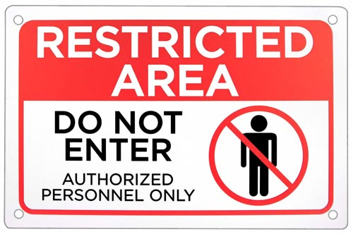 Restricted Area Sign
