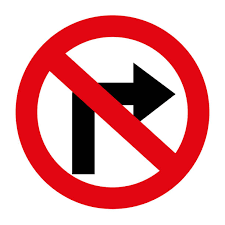 Right Turn Not Allowed Sign