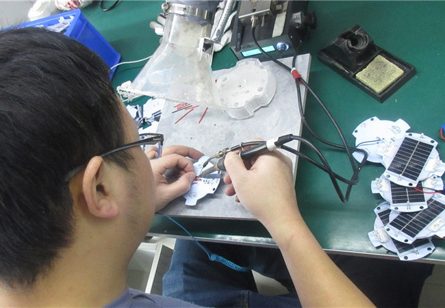 Solar Road Stud Circuit Board Soldering