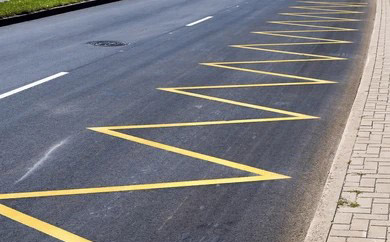 Zig Zag Lines Road