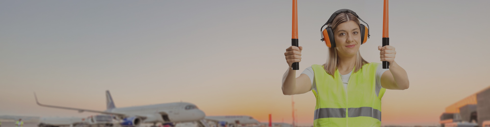 aircraft marshalling wands banner