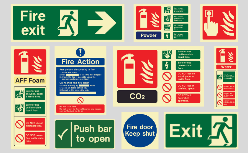 fire safety signs and symbols