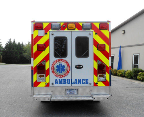 reflective tape sticker on ambulances