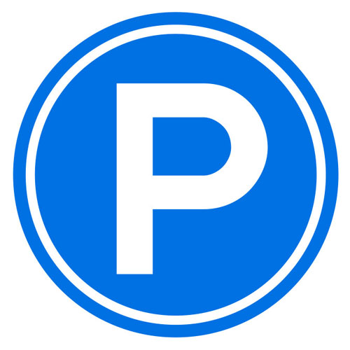 round-parking-sign