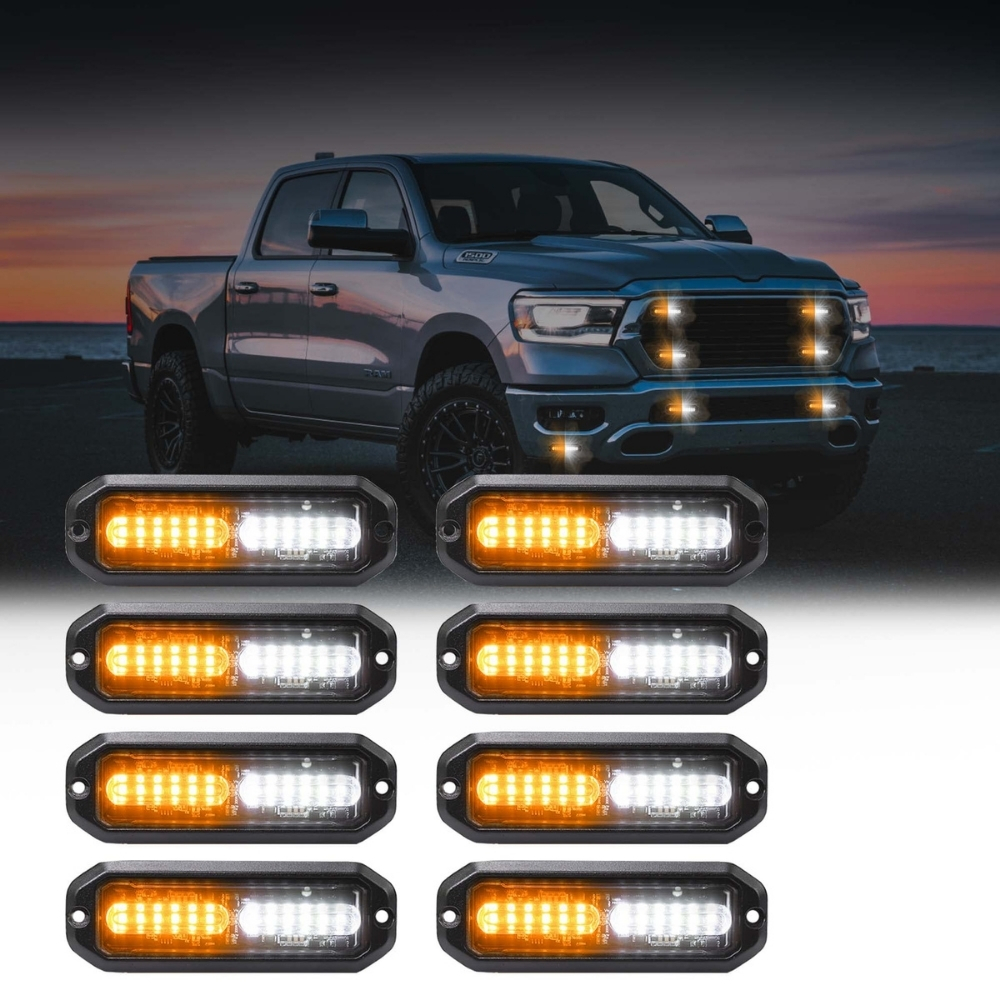 Amber White Grille Strobe Lights