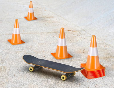Cone de borracha para treinamento atlético